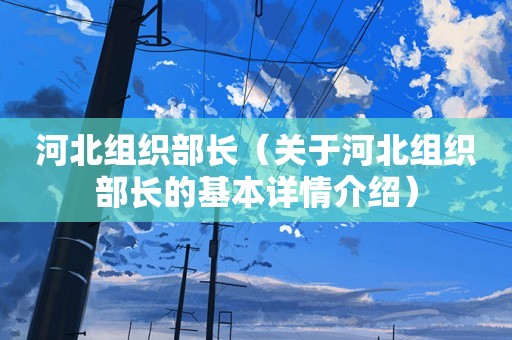 河北组织部长（关于河北组织部长的基本详情介绍）