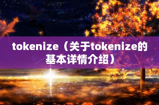 tokenize（关于tokenize的基本详情介绍）