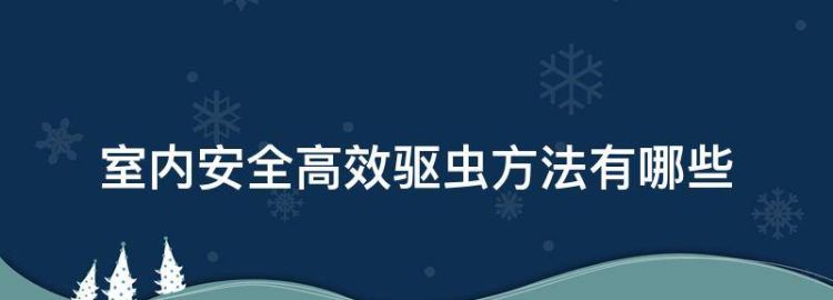 屋里放啥能去除各种虫子蟑螂