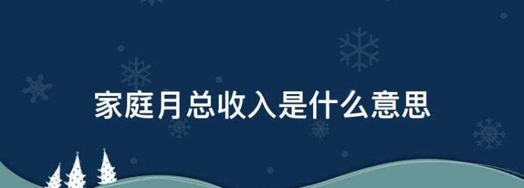 家庭月总收入和家庭人均年收入关系