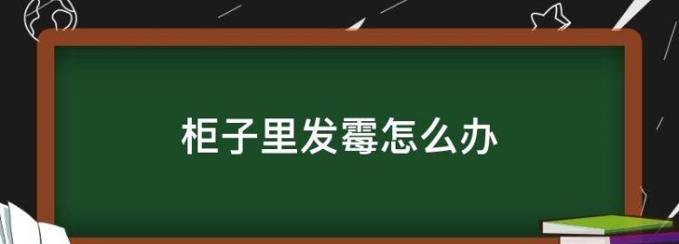 衣柜发霉怎么解决