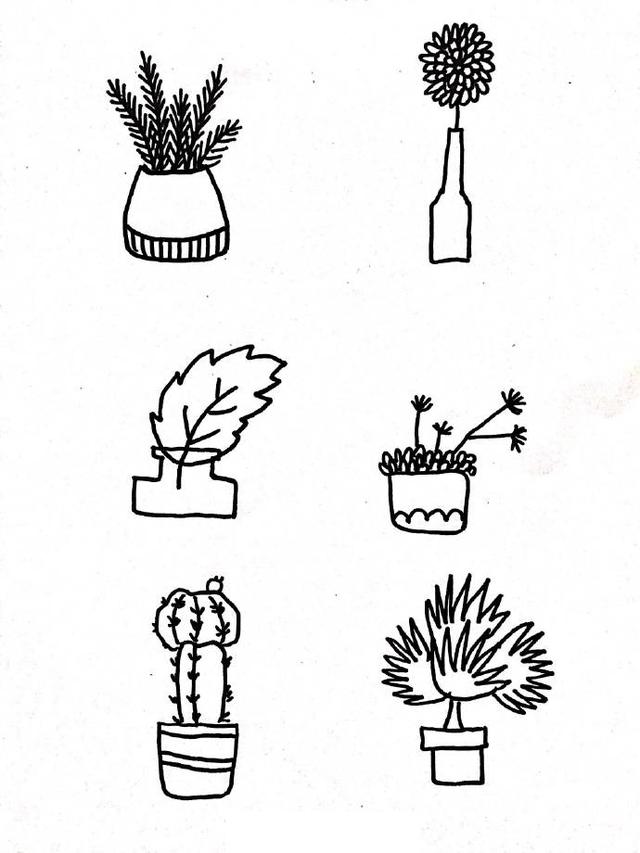 花盆的30种简笔画