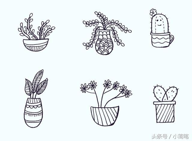 小朋友保护植物简笔画