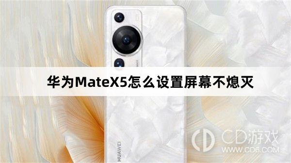 华为MateX5设置屏幕不熄灭方法