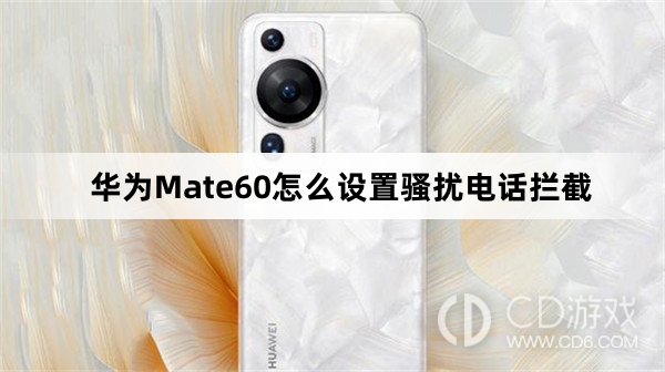 华为Mate60设置骚扰电话拦截方法