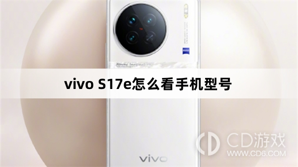 vivo S17e看手机型号方法