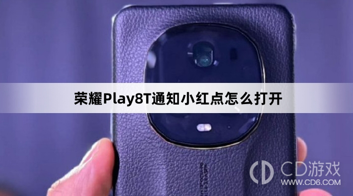 荣耀Play8T通知小红点打开方法