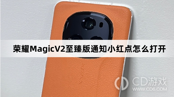 荣耀MagicV2至臻版通知小红点打开方法