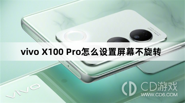 vivo X100 Pro设置屏幕不旋转方法