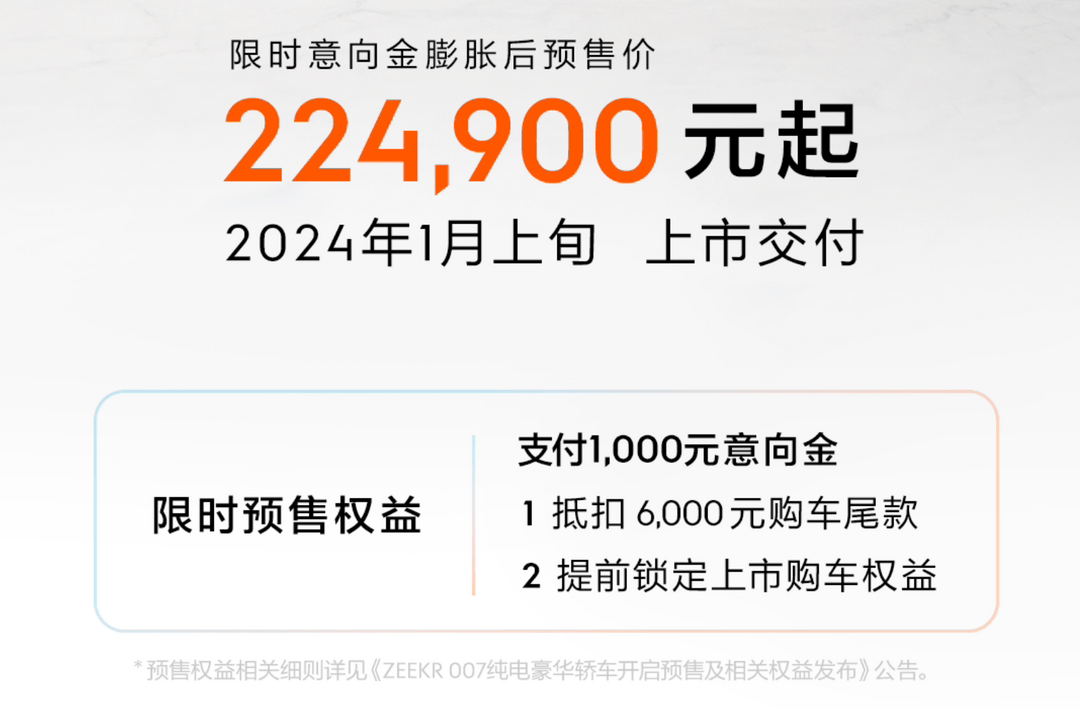 新车探秘丨比Model 3香的极氪007将于12月到店