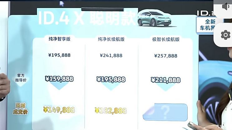 12.9888万起 新款大众ID.3和ID.4 X上市